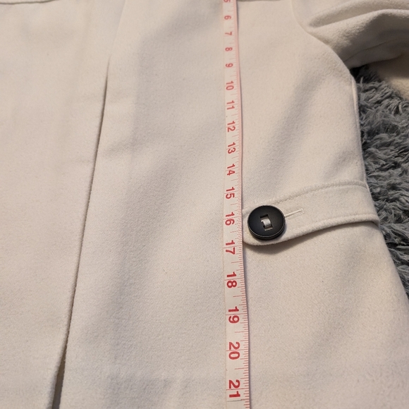Chicos winter white button up coat Small sz 4 (chicos 0) - Picture 9 of 10